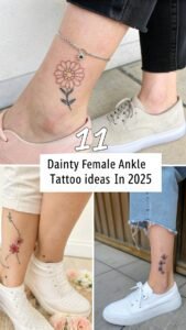 Read more about the article 11 Dainty Female Ankle Tattoo Ideas for a Delicate Design