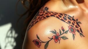 Read more about the article Giraffe Tattoo Meaning and Symbolism