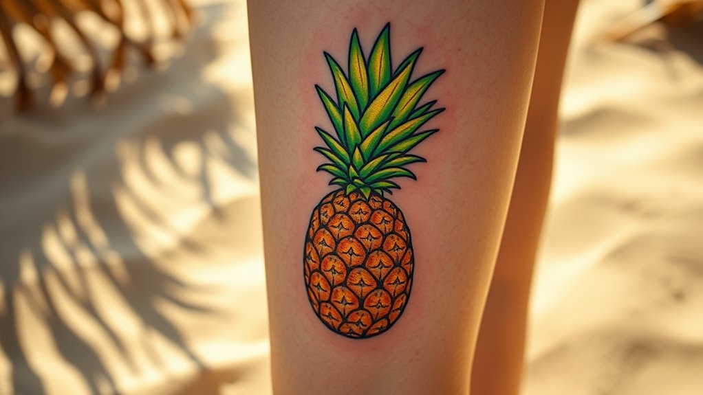 Read more about the article Upside Down Pineapple Tattoo Meaning and Symbolism