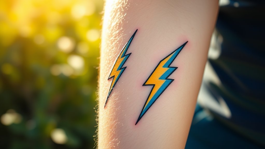 Read more about the article Two Lightning Bolts Tattoo Meaning and Symbolism