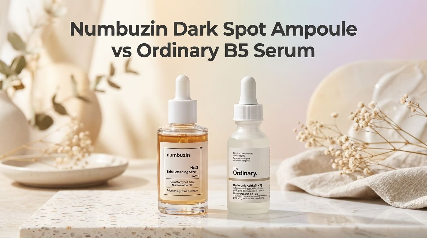 Read more about the article Numbuzin Dark Spot Ampoule vs Ordinary B5 Serum: Who Wins?