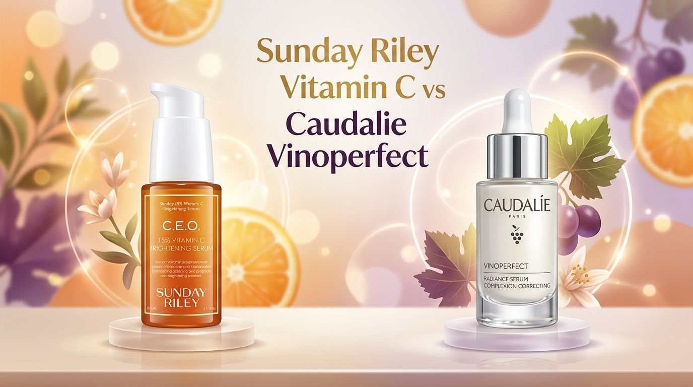 Read more about the article Sunday Riley Vitamin C vs Caudalie Vinoperfect: Which to Buy?